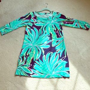 Lilly Pulitzer Sophie Dress Tiger Palm Bright Navy